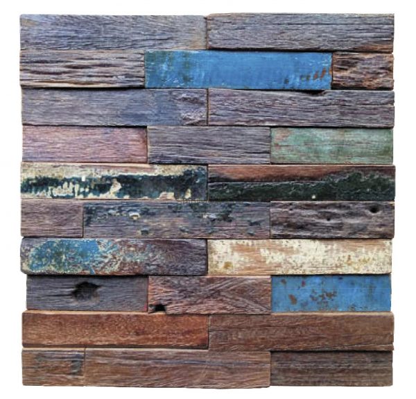 Dřevěná lodní mozaika - obkladová dlaždice 30 x 30 cm_model SHW 3269 1