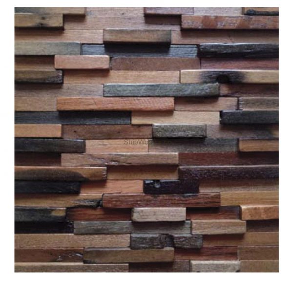 Dřevěná lodní mozaika  - obkladová dlaždice 30 x 30 cm_model SHW 3262 1