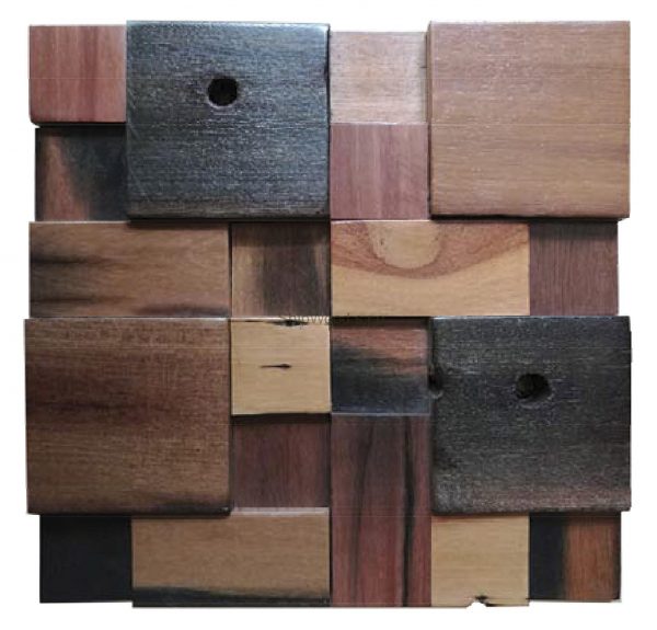 Dřevěná lodní mozaika - obkladová dlaždice 30 x 30 cm_model SHW 3196 1