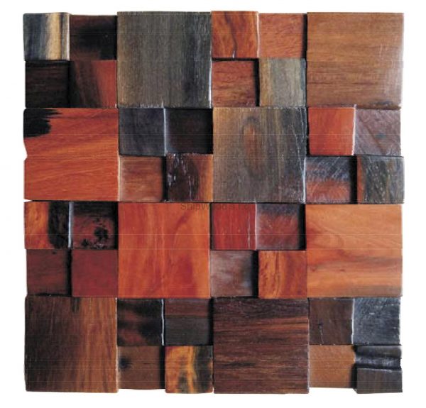Dřevěná lodní mozaika  - obkladová dlaždice 30 x 30 cm_model SHW 3130 1