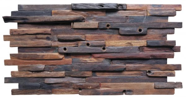 Dřevěná lodní mozaika  - obkladová dlaždice 60 x 30 cm_model SHW 6249T 1