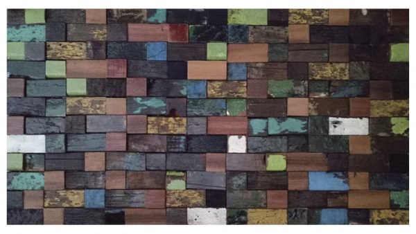 Dřevěná lodní mozaika  - obkladová dlaždice 60 x 30 cm_model SHW 6245 1